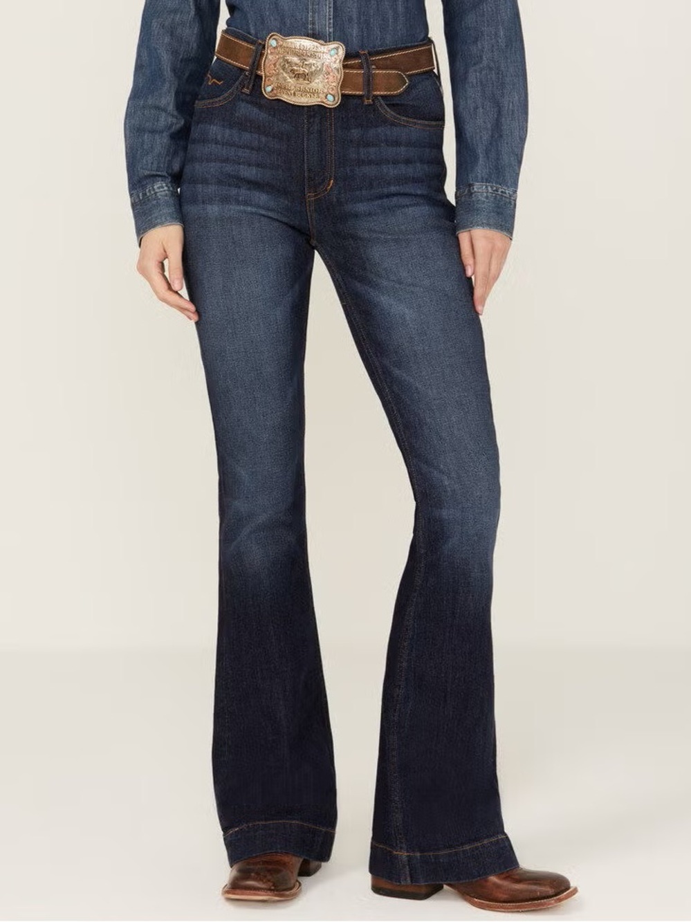 EUC Kimes Ranch Jennifer High-Rise Flare Jeans Western Premium Denim